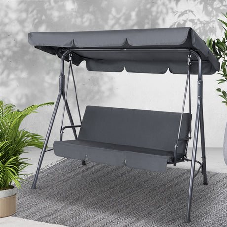 Swing Chair with Canopy - Grey