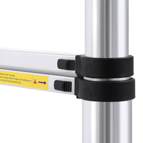 2.6M Telescopic Aluminium Multipurpose Ladder Extension Alloy Extendable Step
