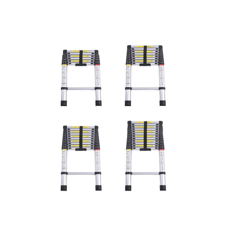 2.6M Telescopic Aluminium Multipurpose Ladder Extension Alloy Extendable Step