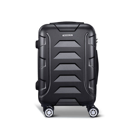 Wanderlite 20 Luggage Sets Suitcase Trolley Travel Hard Case Lightweight Black