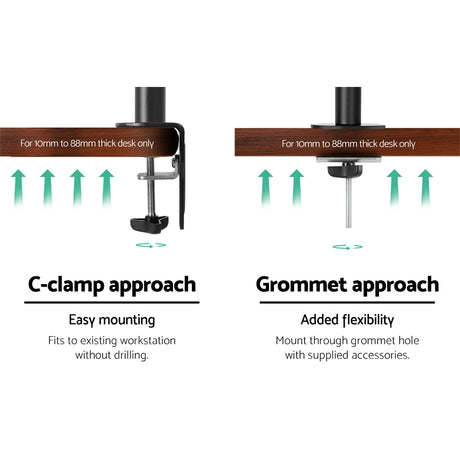 Artiss Monitor Arm Mount Dual 32