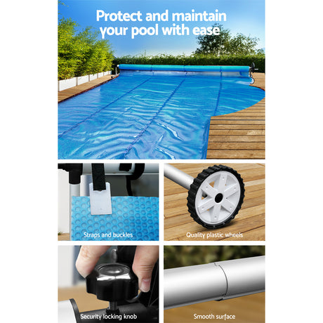 Aquabuddy Swimming Pool Cover Roller Reel Adjustable Solar Thermal Blanket