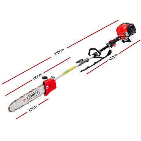 Giantz 65CC Pole Chainsaw Brush Cutter Whipper Snipper Hedge Trimmer Pruner