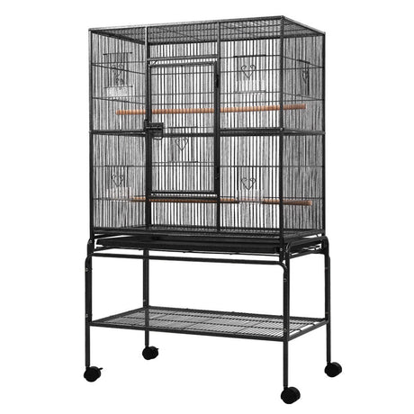 i.Pet Large Bird Cage with Perch - Black