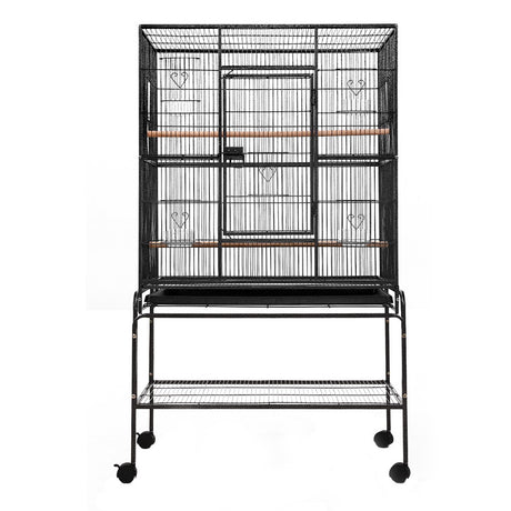 i.Pet Large Bird Cage with Perch - Black