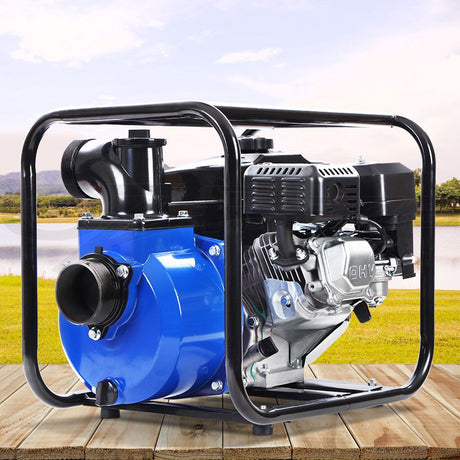 8HP 3 Petrol Water Pump Garden Irrigation Transfer Blue