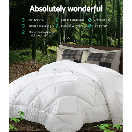 Giselle Bedding King Size 800GSM Microfibre Bamboo Microfiber Quilt