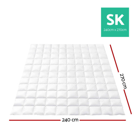 Giselle Bedding Duck Down Feather Quilt 700GSM Super King