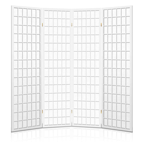 Artiss 4 Panel Wooden Room Divider - White