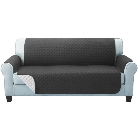 Artiss Sofa Cover Quilted Couch Covers Protector Slipcovers 3 Seater Dark Grey