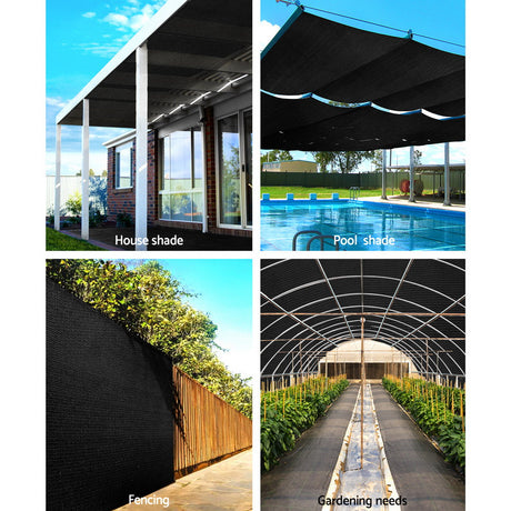 Instahut 1.83 x 30m Shade Sail Cloth - Black