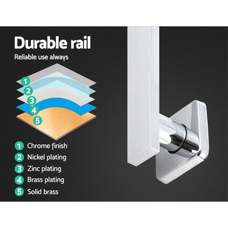 WELS 8 Rain Shower Head Set Bathroom Gooseneck Square Taps Hand Held High Pressure DIY