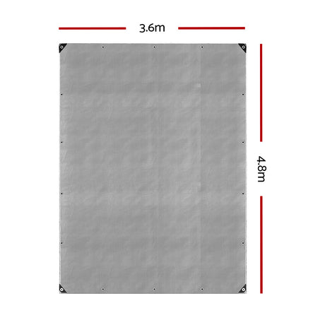 Instahut 3.6 x 4.8m Heavy Duty Poly Tarp