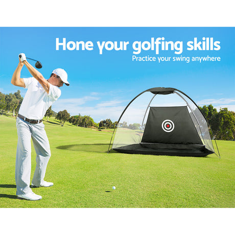 Everfit Golf Practice Net And Training Mat Set Cage Training Aid Hitting Mat