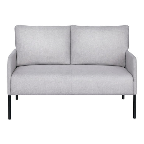 Artiss Armchair 2-Seater Sofa Accent Chair Loveseat Grey Linen Fabric Metal Leg
