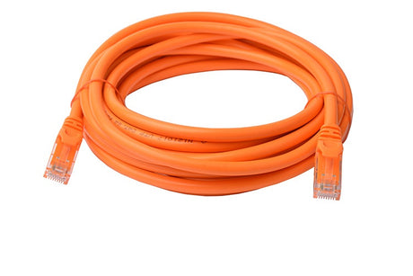 8WARE Cat6a UTP Ethernet Cable 5m Snagless Orange