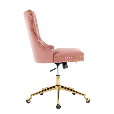 Velvet Home Office Chair- Grey