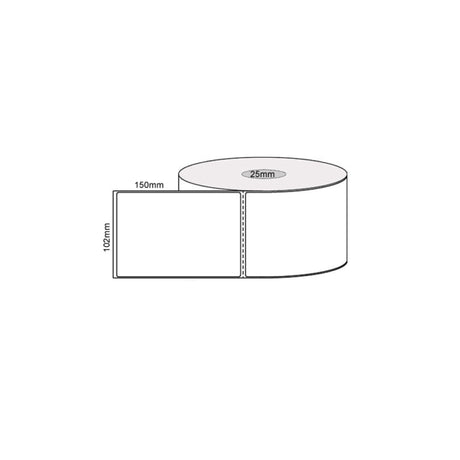 1 Roll x 400 Label Stickers 102x150mm - Direct Thermal White Shipping Labels