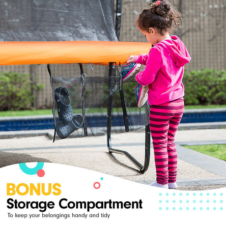 Kahuna Trampoline 8 Ft X 14ft Oval Outdoor - Orange