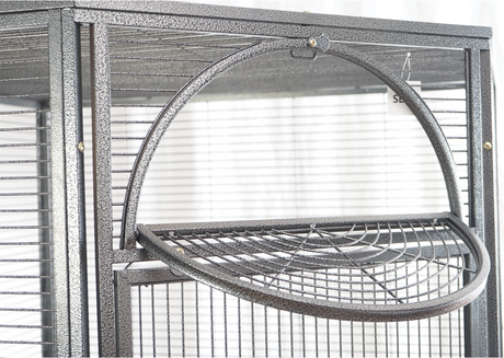 185cm XXL Corner Bird Cage Pet Parrot Aviary Perch Castor Wheel