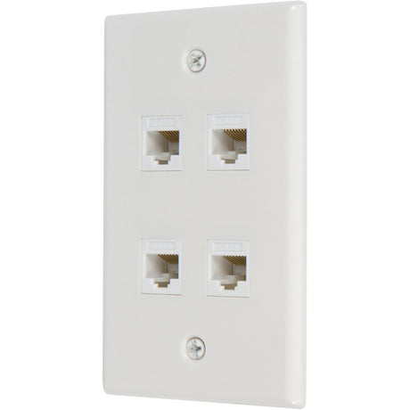 Ethernet Wall Plate 4 Port Cat6 Ethernet Cable Wall Plate Adapter
