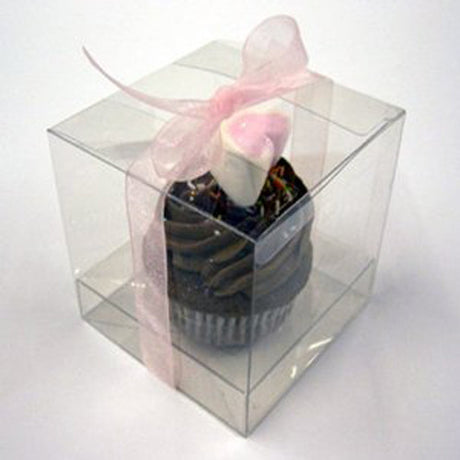 10 Pack of 10cm Square Cube PVC Box - Product Showcase Clear Plastic Shop Display Storage Packaging Box