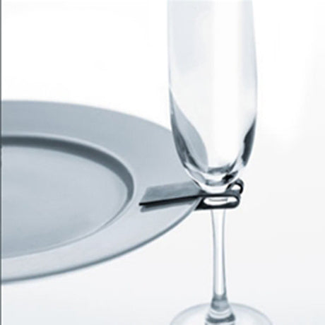 10 Pack Of 75mm White Wine Glass Dinner Lunch Plate Clip Holder - Stand Up Buffet Party - Promotion Merchandise Gift