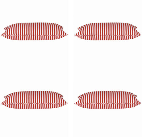 Pack of 4 Dandi Red & White Rectangle Cushion Covers