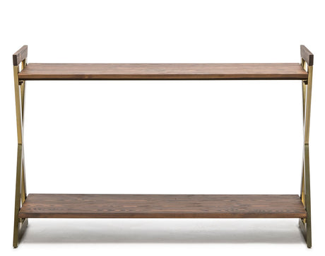 Wooden Entryway Hallway Console Table with Shelves