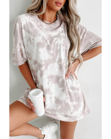 Azura Exchange Tie-dye Short Sleeve Top - XL