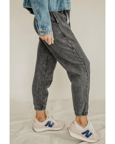 Azura Exchange Textured Drawstring Pocketed Pants - XL