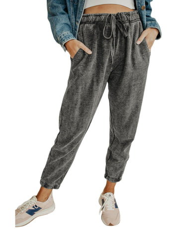 Azura Exchange Textured Drawstring Pocketed Pants - XL