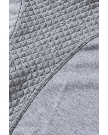 Azura Exchange Quilted Half Zipper Sweatshirt - M