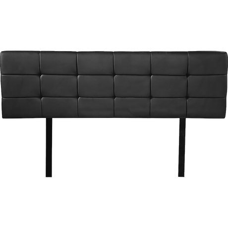 PU Leather Queen Bed Deluxe Headboard Bedhead - Black