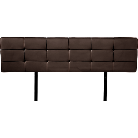 PU Leather King Bed Deluxe Headboard Bedhead - Brown