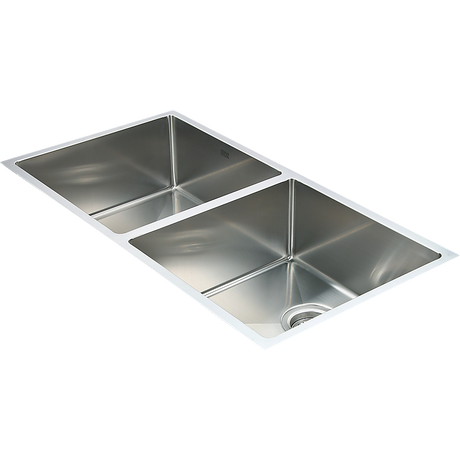 865x440mm Handmade Stainless Steel Undermount / Topmount Kitchen Sink with Waste
