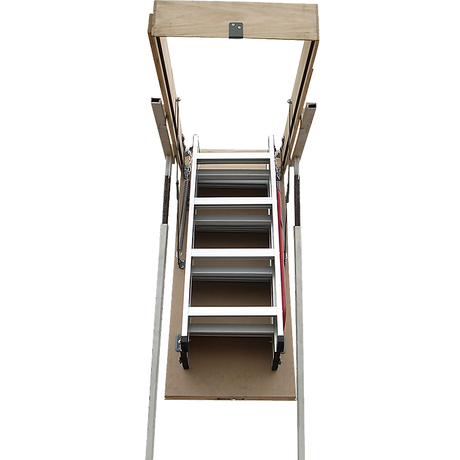 Deluxe Aluminium Attic Loft Ladder - 2700mm to 3050mm