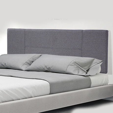 Linen Fabric Queen Bed Headboard Bedhead - Grey