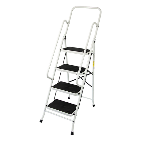 Foldable Non Slip 4 Step Steel Ladder