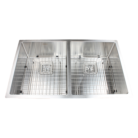 835x505mm Handmade 1.5mm Stainless Steel Undermount / Topmount Kitchen Sink with Square Waste