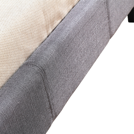 King Single Linen Fabric Bed Frame Grey