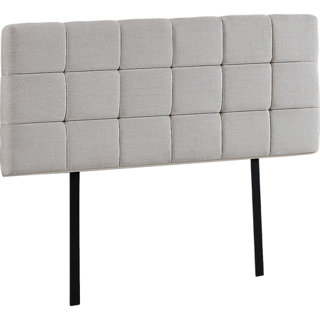 Linen Fabric Double Bed Deluxe Headboard Bedhead - Beige