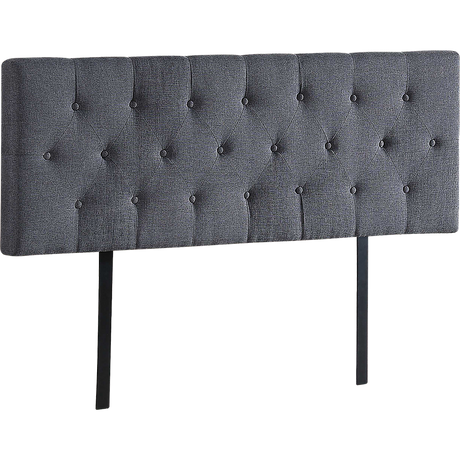Linen Fabric Queen Bed Deluxe Headboard Bedhead - Grey