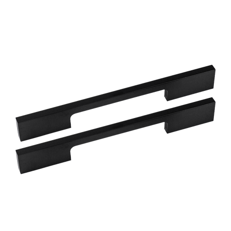 5 x 128mm Kitchen Handle Cabinet Cupboard Door Drawer Handles square Black furniture pulls