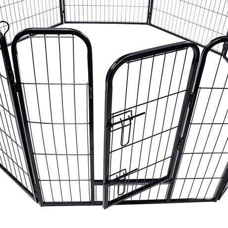 8 Panel Heavy Duty Pet Dog Playpen Puppy Exercise Fence Enclosure Cage