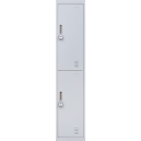 2-Door Vertical Locker for Office Gym Shed School Home Storage