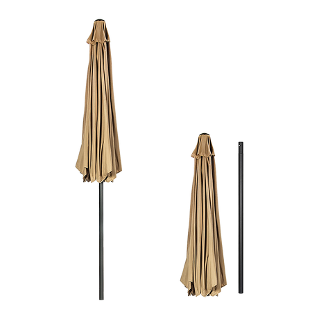 9FT Patio Umbrella Outdoor Garden Table Umbrella with 8 Sturdy Ribs