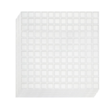 Tiles 3D Peel and Stick Wall Tile Stereoscopic Crystal White 10 Sheets