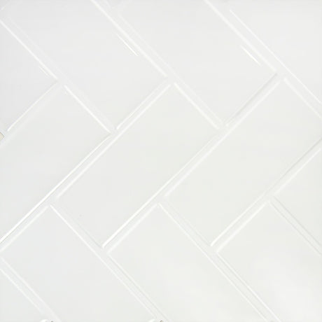 Tiles 3D Peel and Stick Wall Tile Herringbone White 10 Sheets