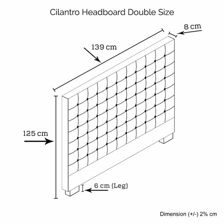 Cilantro Double Beige Headboard